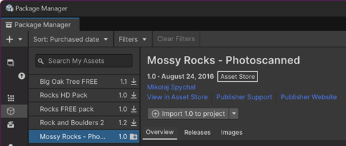 Asset 'Mossy Rocks'