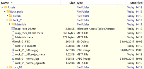 Rock_pack folder expanded