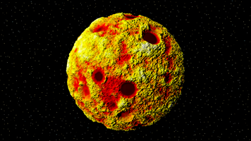 Coloured asteroid
