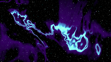 Nebula with thin gas clouds